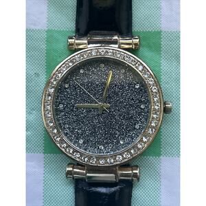 Geneva Gold Tone Glitter Dial Women’s Quartz Watch